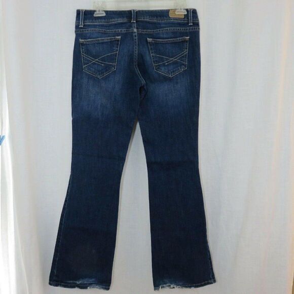 Aeropostle Hailey Flare Dark Blue Stretch Denim Jeans 5 Regular - Picture 3 of 9